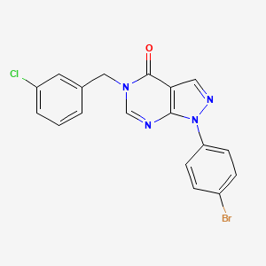 1-(4-bromophenyl)-5-(3-chlorobenzyl)-1,5-dihydro-4H-pyrazolo[3,4-d]pyrimidin-4-one - 1326826-87-2