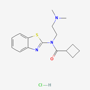 N-(benzo[d]thiazol-2-yl)-N-(2-(dimethylamino)ethyl)cyclobutanecarboxamide hydrochloride - 1421532-52-6