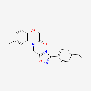 4-{[3-(4-ethylphenyl)-1,2,4-oxadiazol-5-yl]methyl}-6-methyl-3,4-dihydro-2H-1,4-benzoxazin-3-one - 1105198-14-8