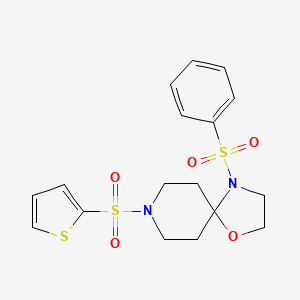 4-(Phenylsulfonyl)-8-(thiophen-2-ylsulfonyl)-1-oxa-4,8-diazaspiro[4.5]decane - 903277-70-3