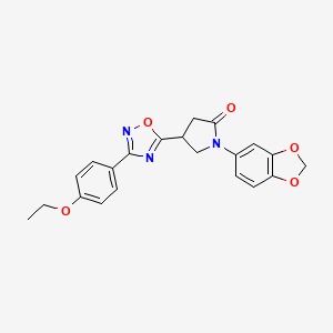 1-(2H-1,3-benzodioxol-5-yl)-4-[3-(4-ethoxyphenyl)-1,2,4-oxadiazol-5-yl]pyrrolidin-2-one - 1021220-98-3