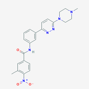 3-methyl-N-(3-(6-(4-methylpiperazin-1-yl)pyridazin-3-yl)phenyl)-4-nitrobenzamide - 899981-10-3
