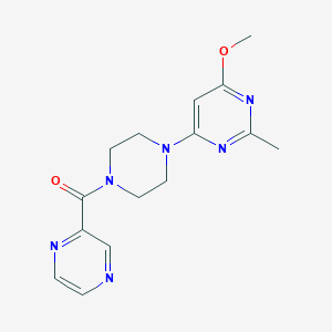 (4-(6-Methoxy-2-methylpyrimidin-4-yl)piperazin-1-yl)(pyrazin-2-yl)methanone - 1251586-14-7