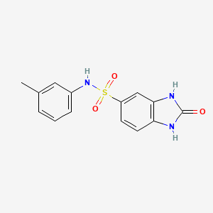 2-oxo-N-(m-tolyl)-2,3-dihydro-1H-benzo[d]imidazole-5-sulfonamide - 591213-63-7