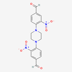 4-[4-(4-Formyl-2-nitrophenyl)piperazin-1-yl]-3-nitrobenzaldehyde - 300665-20-7
