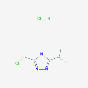 3-(chloromethyl)-4-methyl-5-(propan-2-yl)-4H-1,2,4-triazole hydrochloride - 1432681-31-6