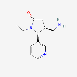 rac-(4R,5S)-4-(aminomethyl)-1-ethyl-5-(pyridin-3-yl)pyrrolidin-2-one, trans - 1909286-98-1