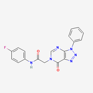 N-(4-fluorophenyl)-2-{7-oxo-3-phenyl-3H,6H,7H-[1,2,3]triazolo[4,5-d]pyrimidin-6-yl}acetamide - 887215-41-0