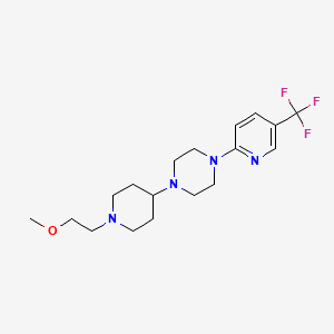 1-[1-(2-Methoxyethyl)piperidin-4-yl]-4-[5-(trifluoromethyl)pyridin-2-yl]piperazine - 2034243-36-0