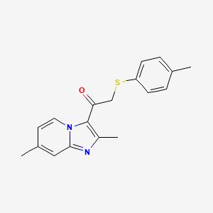 1-(2,7-Dimethylimidazo[1,2-a]pyridin-3-yl)-2-[(4-methylphenyl)sulfanyl]-1-ethanone - 478042-00-1