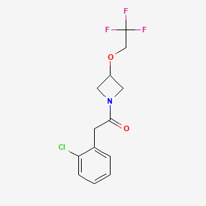 2-(2-Chlorophenyl)-1-(3-(2,2,2-trifluoroethoxy)azetidin-1-yl)ethanone - 2034343-97-8