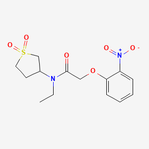 N-(1,1-dioxo-1lambda6-thiolan-3-yl)-N-ethyl-2-(2-nitrophenoxy)acetamide - 849677-59-4