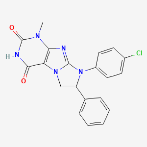 8-(4-chlorophenyl)-1-methyl-7-phenyl-1H-imidazo[2,1-f]purine-2,4(3H,8H)-dione - 879475-18-0