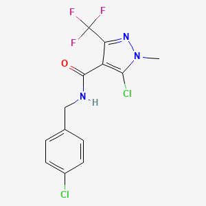 5-chloro-N-(4-chlorobenzyl)-1-methyl-3-(trifluoromethyl)-1H-pyrazole-4-carboxamide - 321533-95-3