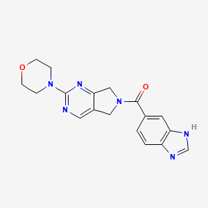 (1H-benzo[d]imidazol-5-yl)(2-morpholino-5H-pyrrolo[3,4-d]pyrimidin-6(7H)-yl)methanone - 2034370-55-1