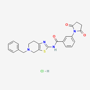 N-(5-benzyl-4,5,6,7-tetrahydrothiazolo[5,4-c]pyridin-2-yl)-3-(2,5-dioxopyrrolidin-1-yl)benzamide hydrochloride - 1189650-77-8