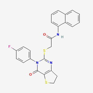 2-{[3-(4-fluorophenyl)-4-oxo-3H,4H,6H,7H-thieno[3,2-d]pyrimidin-2-yl]sulfanyl}-N-(naphthalen-1-yl)acetamide - 687561-75-7