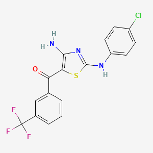[4-Amino-2-(4-chloroanilino)-1,3-thiazol-5-yl][3-(trifluoromethyl)phenyl]methanone - 339020-09-6