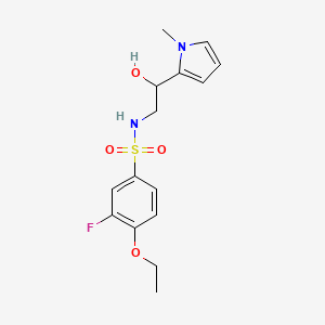 4-ethoxy-3-fluoro-N-(2-hydroxy-2-(1-methyl-1H-pyrrol-2-yl)ethyl)benzenesulfonamide - 1396801-25-4