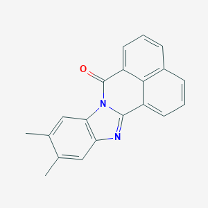 6,7-dimethyl-3,10-diazapentacyclo[10.7.1.0^{2,10}.0^{4,9}.0^{16,20}]icosa-1(19),2,4(9),5,7,12,14,16(20),17-nonaen-11-one - 63873-46-1