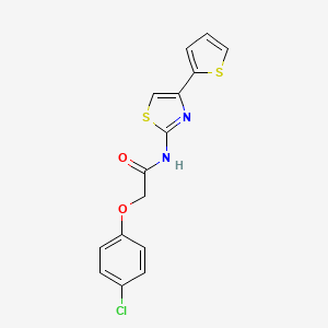 2-(4-chlorophenoxy)-N-[4-(thiophen-2-yl)-1,3-thiazol-2-yl]acetamide - 330201-62-2