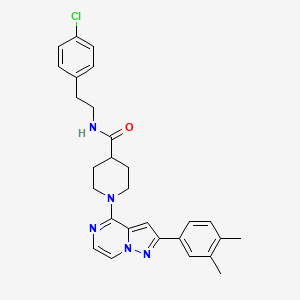 N-[2-(4-chlorophenyl)ethyl]-1-[2-(3,4-dimethylphenyl)pyrazolo[1,5-a]pyrazin-4-yl]piperidine-4-carboxamide - 1115318-53-0