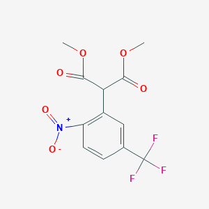 1,3-Dimethyl 2-[2-nitro-5-(trifluoromethyl)phenyl]propanedioate - 866039-51-2