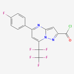 5-(4-Fluorophenyl)-7-(perfluoroethyl)pyrazolo[1,5-a]pyrimidine-2-carbonyl chloride - 870261-22-6