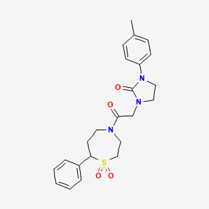 1-(2-(1,1-Dioxido-7-phenyl-1,4-thiazepan-4-yl)-2-oxoethyl)-3-(p-tolyl)imidazolidin-2-one - 2034528-10-2