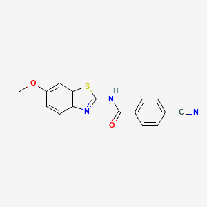 4-cyano-N-(6-methoxy-1,3-benzothiazol-2-yl)benzamide - 313262-41-8