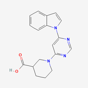 1-(6-(1H-indol-1-yl)pyrimidin-4-yl)piperidine-3-carboxylic acid - 1795083-99-6