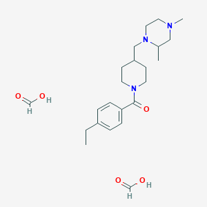 (4-((2,4-Dimethylpiperazin-1-yl)methyl)piperidin-1-yl)(4-ethylphenyl)methanone diformate - 1421478-24-1