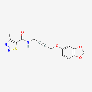 N-(4-(benzo[d][1,3]dioxol-5-yloxy)but-2-yn-1-yl)-4-methyl-1,2,3-thiadiazole-5-carboxamide - 1448037-85-1