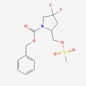 Benzyl4,4-difluoro-2-[(methanesulfonyloxy)methyl]pyrrolidine-1-carboxylate - 2287313-72-6