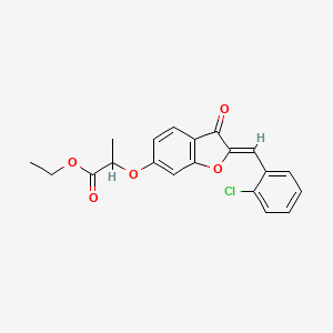 (Z)-ethyl 2-((2-(2-chlorobenzylidene)-3-oxo-2,3-dihydrobenzofuran-6-yl)oxy)propanoate - 623122-94-1