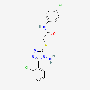 2-((4-amino-5-(2-chlorophenyl)-4H-1,2,4-triazol-3-yl)thio)-N-(4-chlorophenyl)acetamide - 578762-53-5