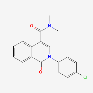 2-(4-chlorophenyl)-N,N-dimethyl-1-oxo-1,2-dihydro-4-isoquinolinecarboxamide - 477850-74-1