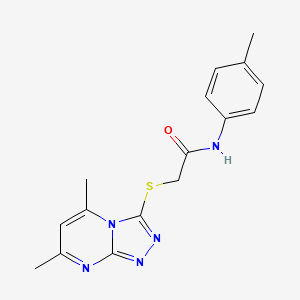2-[(5,7-dimethyl-[1,2,4]triazolo[4,3-a]pyrimidin-3-yl)sulfanyl]-N-(4-methylphenyl)acetamide - 380454-57-9