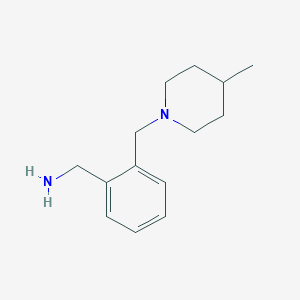 (2-((4-methylpiperidin-1-yl)methyl)phenyl)methanamine - 923688-51-1
