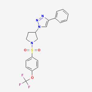 4-phenyl-1-(1-((4-(trifluoromethoxy)phenyl)sulfonyl)pyrrolidin-3-yl)-1H-1,2,3-triazole - 2034523-04-9