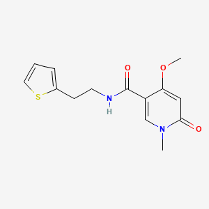 4-methoxy-1-methyl-6-oxo-N-(2-(thiophen-2-yl)ethyl)-1,6-dihydropyridine-3-carboxamide - 2034277-54-6