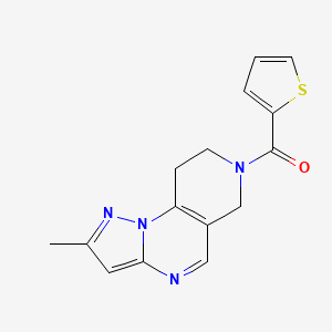 (2-methyl-8,9-dihydropyrazolo[1,5-a]pyrido[3,4-e]pyrimidin-7(6H)-yl)(thiophen-2-yl)methanone - 1797643-86-7