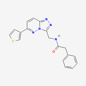 2-phenyl-N-((6-(thiophen-3-yl)-[1,2,4]triazolo[4,3-b]pyridazin-3-yl)methyl)acetamide - 1903426-14-1