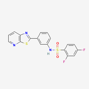 2,4-difluoro-N-(3-(thiazolo[5,4-b]pyridin-2-yl)phenyl)benzenesulfonamide - 912623-75-7