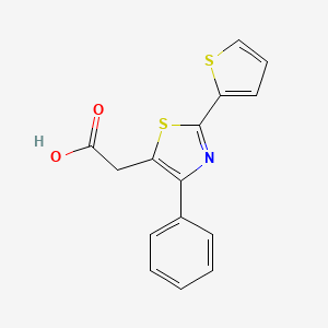 2-[4-Phenyl-2-(thiophen-2-yl)-1,3-thiazol-5-yl]acetic acid - 930543-12-7