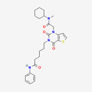 6-(1-{[cyclohexyl(methyl)carbamoyl]methyl}-2,4-dioxo-1H,2H,3H,4H-thieno[3,2-d]pyrimidin-3-yl)-N-phenylhexanamide - 866013-52-7