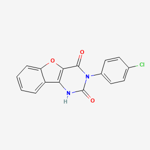 3-(4-chlorophenyl)[1]benzofuro[3,2-d]pyrimidine-2,4(1H,3H)-dione - 121997-02-2