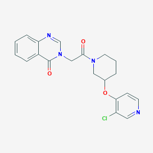 3-(2-(3-((3-chloropyridin-4-yl)oxy)piperidin-1-yl)-2-oxoethyl)quinazolin-4(3H)-one - 2034619-68-4