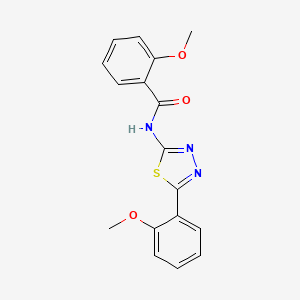 2-Methoxy-N-(5-(2-methoxyphenyl)-1,3,4-thiadiazol-2-yl)benzamide - 701227-09-0