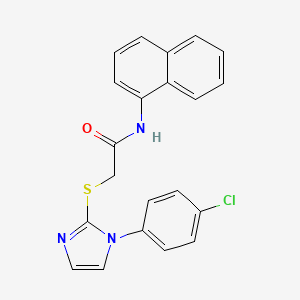 2-((1-(4-chlorophenyl)-1H-imidazol-2-yl)thio)-N-(naphthalen-1-yl)acetamide - 688337-42-0